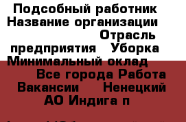 Подсобный работник › Название организации ­ Fusion Service › Отрасль предприятия ­ Уборка › Минимальный оклад ­ 17 600 - Все города Работа » Вакансии   . Ненецкий АО,Индига п.